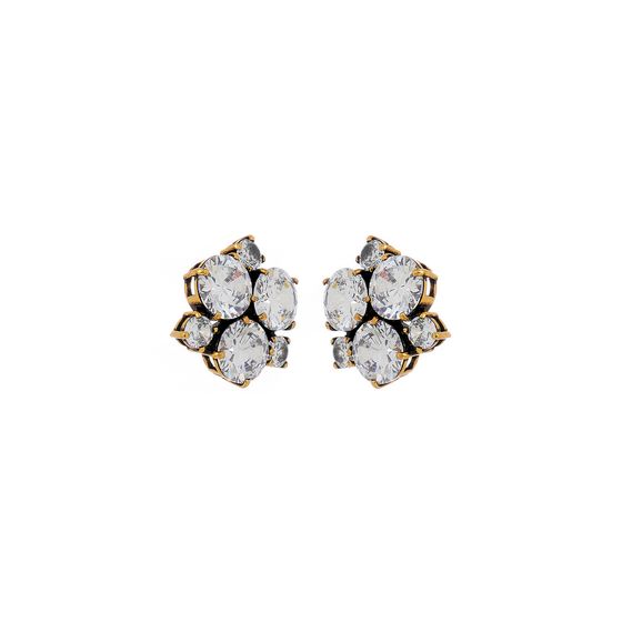 BRINCO MIDI ZIRCONIA METAL OURO VINTAGE MAR HECTOR ALBERTAZZI10177068001TU